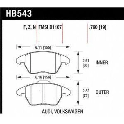 Front High Performance Pads by HAWK PERFORMANCE - HB543B.760 pa2