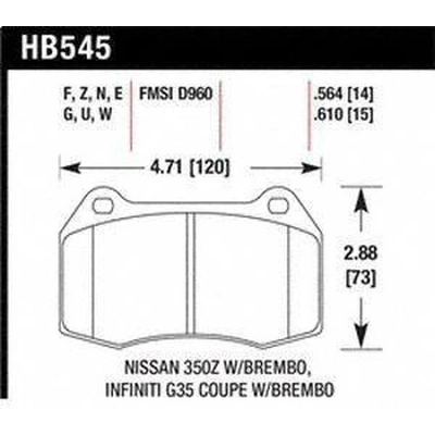 Plaquette de frein haute performance avant de HAWK PERFORMANCE - HB545F.564 pa2