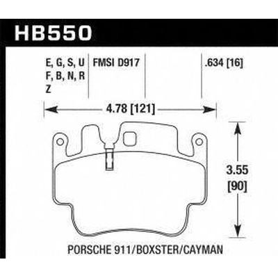 Front High Performance Pads by HAWK PERFORMANCE - HB550B.634 pa1