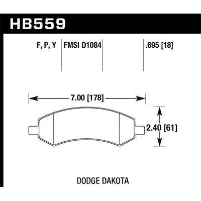 Front High Performance Pads by HAWK PERFORMANCE - HB559Y.695 pa10