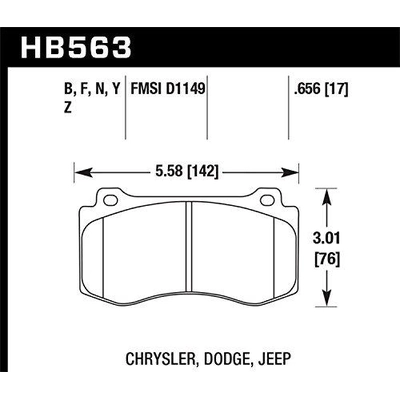 Plaquette de frein haute performance avant de HAWK PERFORMANCE - HB563B.656 pa3