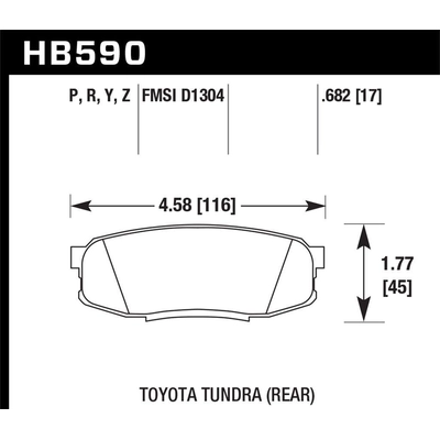 Front High Performance Pads by HAWK PERFORMANCE - HB590Y.682 pa14