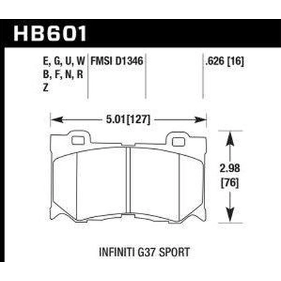 Plaquette de frein haute performance avant par HAWK PERFORMANCE - HB601B.626 pa2