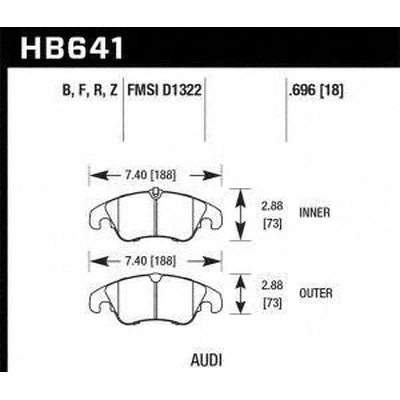 Front High Performance Pads by HAWK PERFORMANCE - HB641B.696 pa2