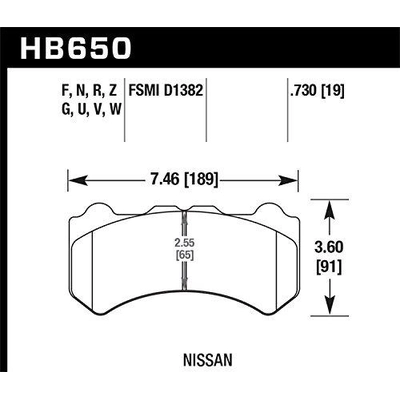 Plaquette de frein haute performance avant de HAWK PERFORMANCE - HB650F.730 pa20