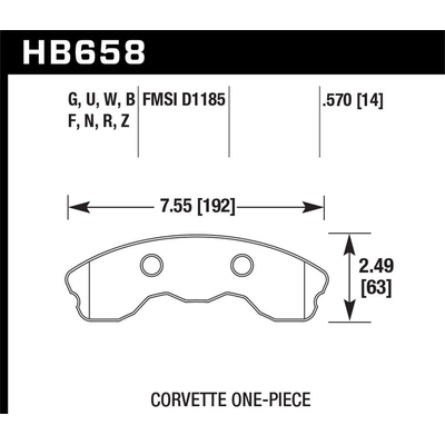 Plaquette de frein haute performance avant by HAWK PERFORMANCE - HB658F.570 pa17