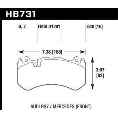 Front High Performance Pads by HAWK PERFORMANCE - HB731B.620 pa2