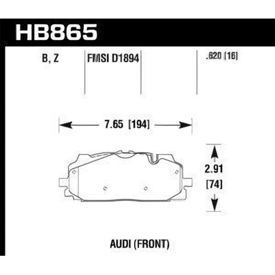 Plaquette de frein haute performance avant by HAWK PERFORMANCE - HB865B.620 pa9