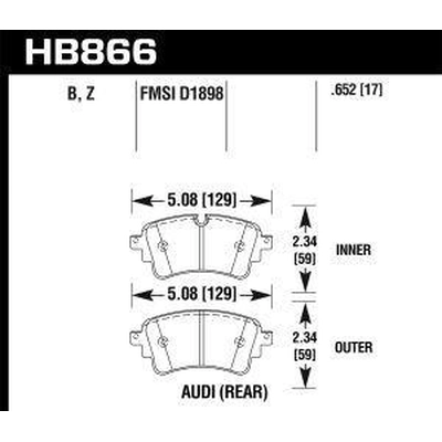 Front High Performance Pads by HAWK PERFORMANCE - HB866B.652 pa7