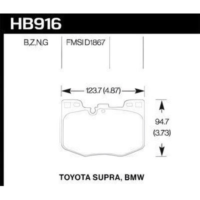 Front High Performance Pads by HAWK PERFORMANCE - HB916N.740 pa9