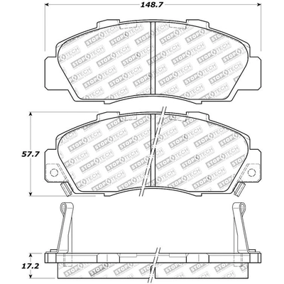 Front High Performance Pads by STOPTECH - 308.05030 pa1