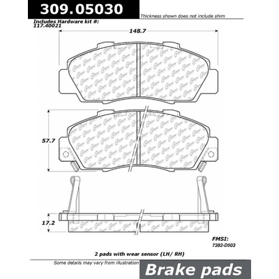 Front High Performance Pads by STOPTECH - 309.05030 pa1