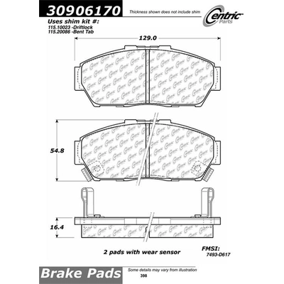 Front High Performance Pads by STOPTECH - 309.06170 pa1