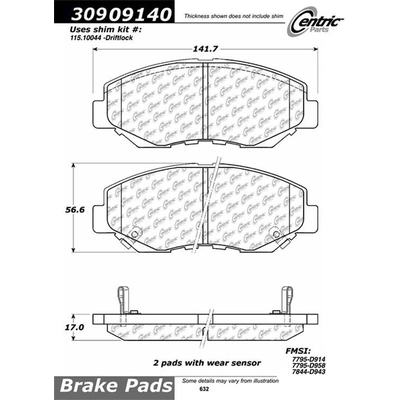 Plaquette de frein haute performance avant par STOPTECH - 309.09140 pa1