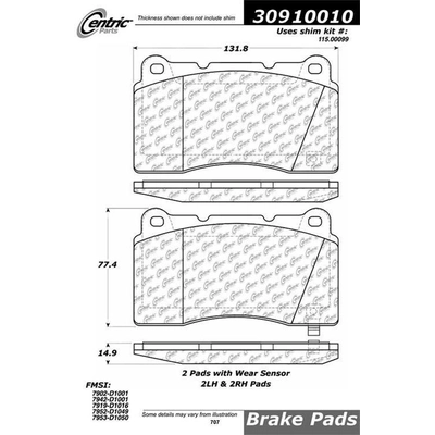 Front High Performance Pads by STOPTECH - 309.10010 pa2