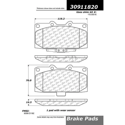 Front High Performance Pads by STOPTECH - 309.11820 pa1