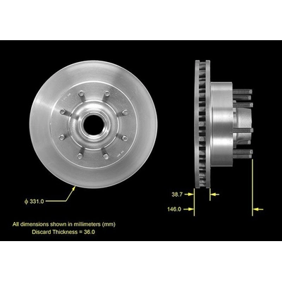 BENDIX GLOBAL - PRT5480 - Disc Brake Rotor pa1