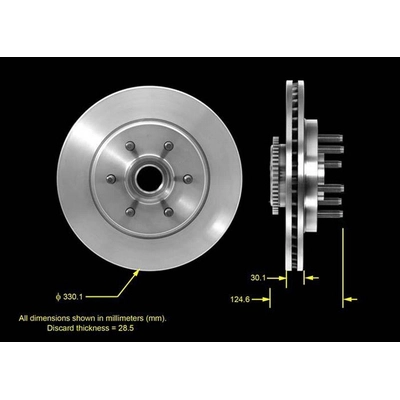 BENDIX GLOBAL - PRT5519 - Disc Brake Rotor and Hub Assembly pa1