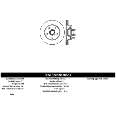 Front Hub And Rotor Assembly by CENTRIC PARTS - 121.65048 pa1