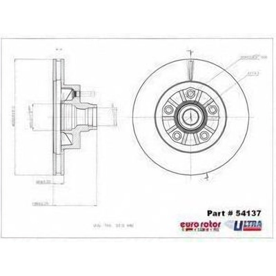 Assemblage de moyeu et disque avant by EUROROTOR - 54137 pa3