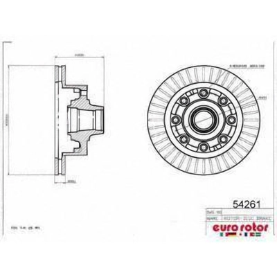 Front Hub And Rotor Assembly by EUROROTOR - 54261 pa2