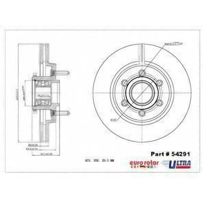 Front Hub And Rotor Assembly by EUROROTOR - 54291 pa3