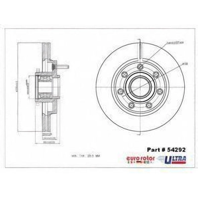 Front Hub And Rotor Assembly by EUROROTOR - 54292 pa1