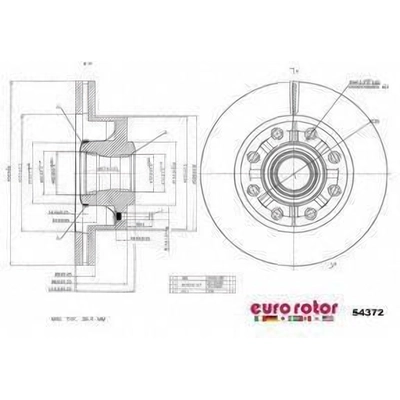 Assemblage de moyeu et disque avant by EUROROTOR - 54372 pa2