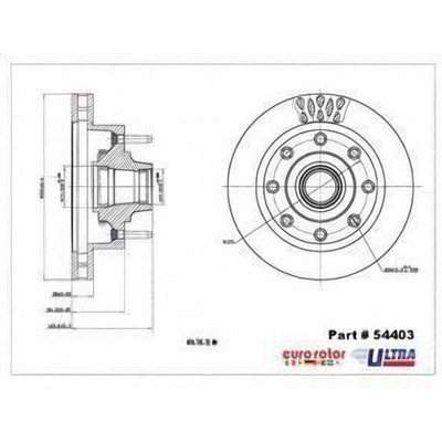 Front Hub And Rotor Assembly by EUROROTOR - 54403 pa1