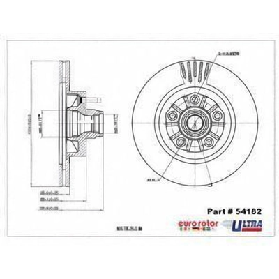 Front Hub And Rotor Assembly by ULTRA - 54182 pa5