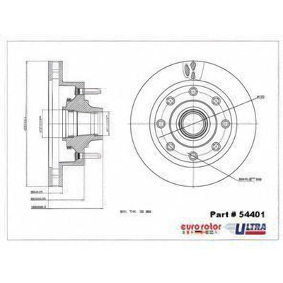 Front Hub And Rotor Assembly by ULTRA - 54401 pa3