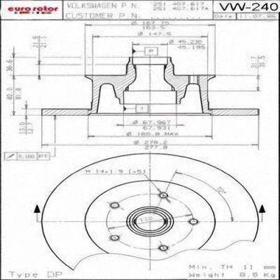 Front Hub And Rotor Assembly by ULTRA - VW240 pa4