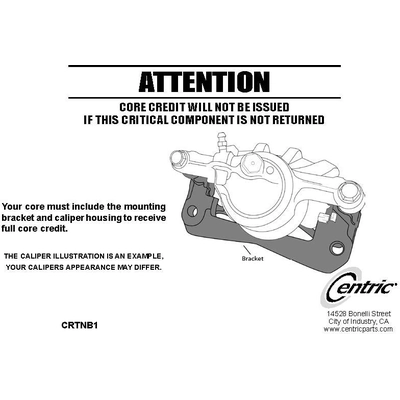 Front Left Rebuilt Caliper With Hardware by CENTRIC PARTS - 141.33030 pa1