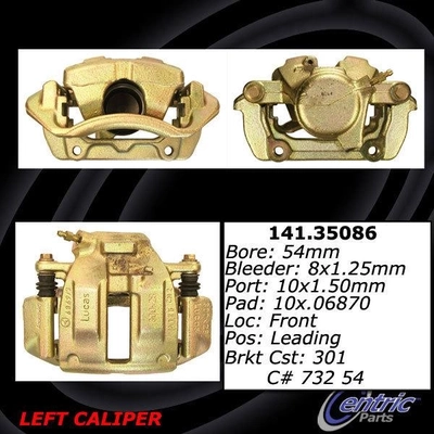 Front Left Rebuilt Caliper With Hardware by CENTRIC PARTS - 141.35086 pa12