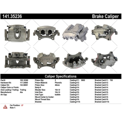 Front Left Rebuilt Caliper With Hardware by CENTRIC PARTS - 141.35236 pa1