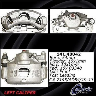 Front Left Rebuilt Caliper With Hardware by CENTRIC PARTS - 141.40042 pa13