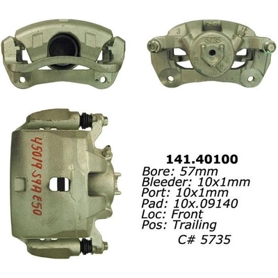 Front Left Rebuilt Caliper With Hardware by CENTRIC PARTS - 141.40100 pa14