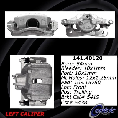 Front Left Rebuilt Caliper With Hardware by CENTRIC PARTS - 141.40120 pa11