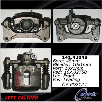 Front Left Rebuilt Caliper With Hardware by CENTRIC PARTS - 141.42048 pa1