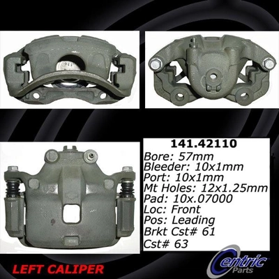 Front Left Rebuilt Caliper With Hardware by CENTRIC PARTS - 141.42110 pa6