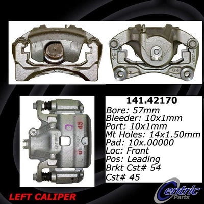 Front Left Rebuilt Caliper With Hardware by CENTRIC PARTS - 141.42170 pa9