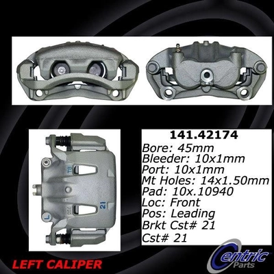 Front Left Rebuilt Caliper With Hardware by CENTRIC PARTS - 141.42174 pa9