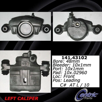 Front Left Rebuilt Caliper With Hardware by CENTRIC PARTS - 141.43102 pa9