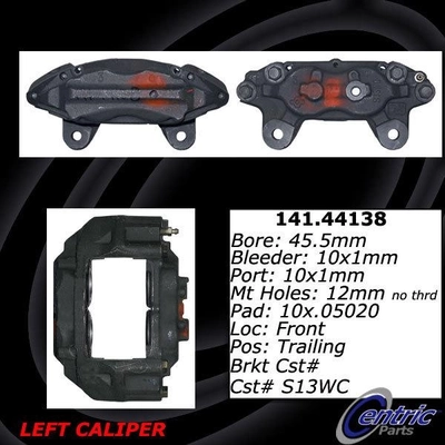 Front Left Rebuilt Caliper With Hardware by CENTRIC PARTS - 141.44138 pa3