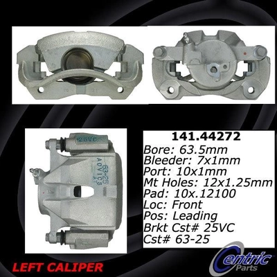 Front Left Rebuilt Caliper With Hardware by CENTRIC PARTS - 141.44272 pa7