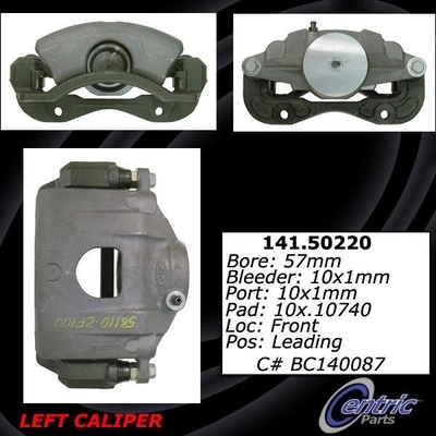 Front Left Rebuilt Caliper With Hardware by CENTRIC PARTS - 141.50220 pa11