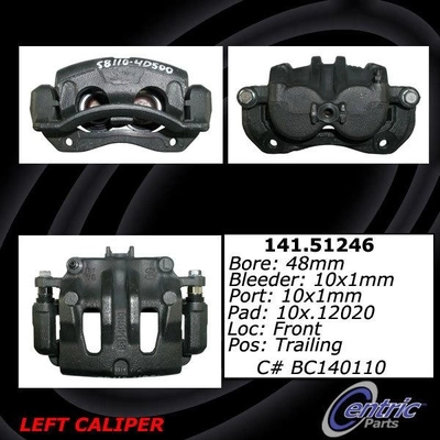 Front Left Rebuilt Caliper With Hardware by CENTRIC PARTS - 141.51246 pa10