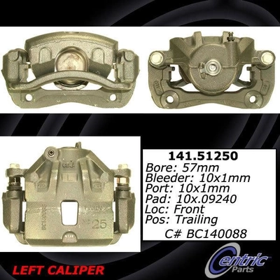 Front Left Rebuilt Caliper With Hardware by CENTRIC PARTS - 141.51250 pa11