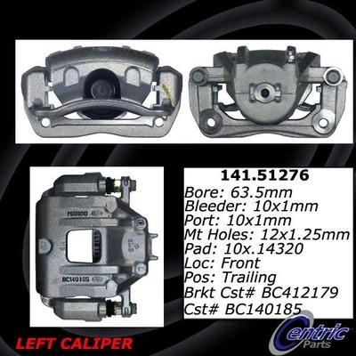 Front Left Rebuilt Caliper With Hardware by CENTRIC PARTS - 141.51276 pa5