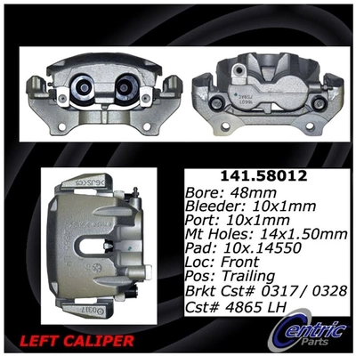 Front Left Rebuilt Caliper With Hardware by CENTRIC PARTS - 141.58012 pa2